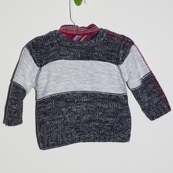 Lullaby Club Set Reindeer Deer Sweater Button Down Polo 9m - Picture 2 of 8